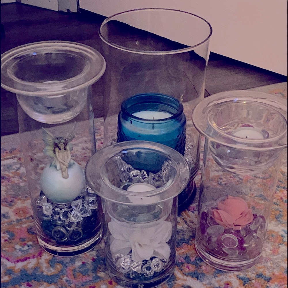 Glass garden fairy inspired set